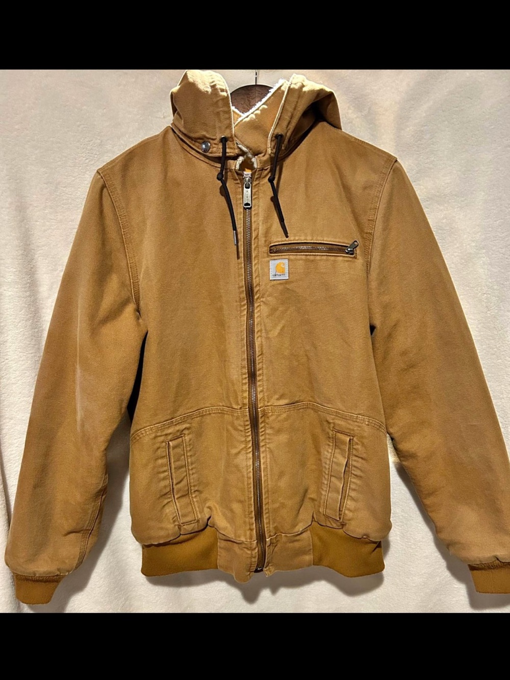 Carhartt Brown wildwood Hooded Work Jacket